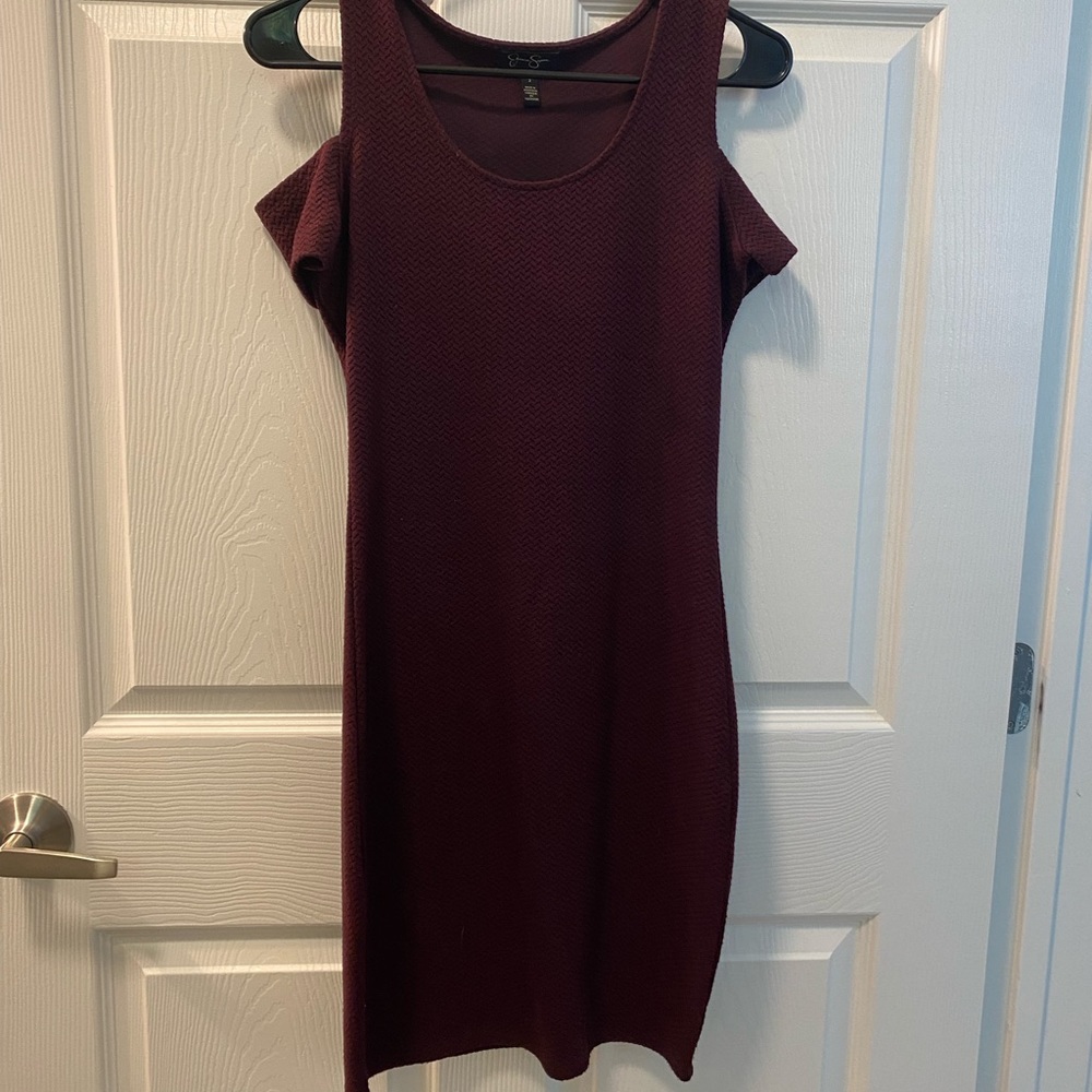 Plum form fitting dress